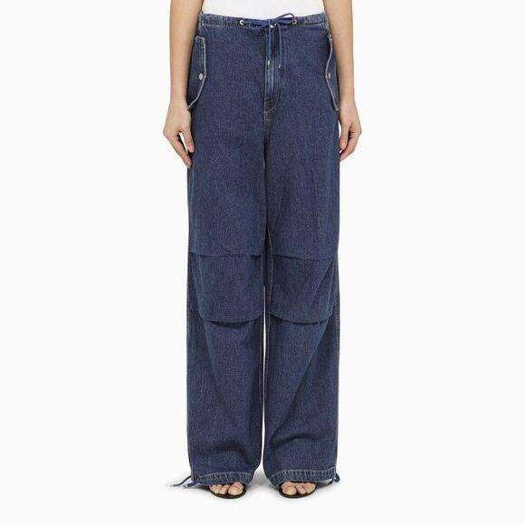 Dion Lee Parachute Blue Denim Wide Leg Jeans Women's Size 4 - Picture 1 of 11